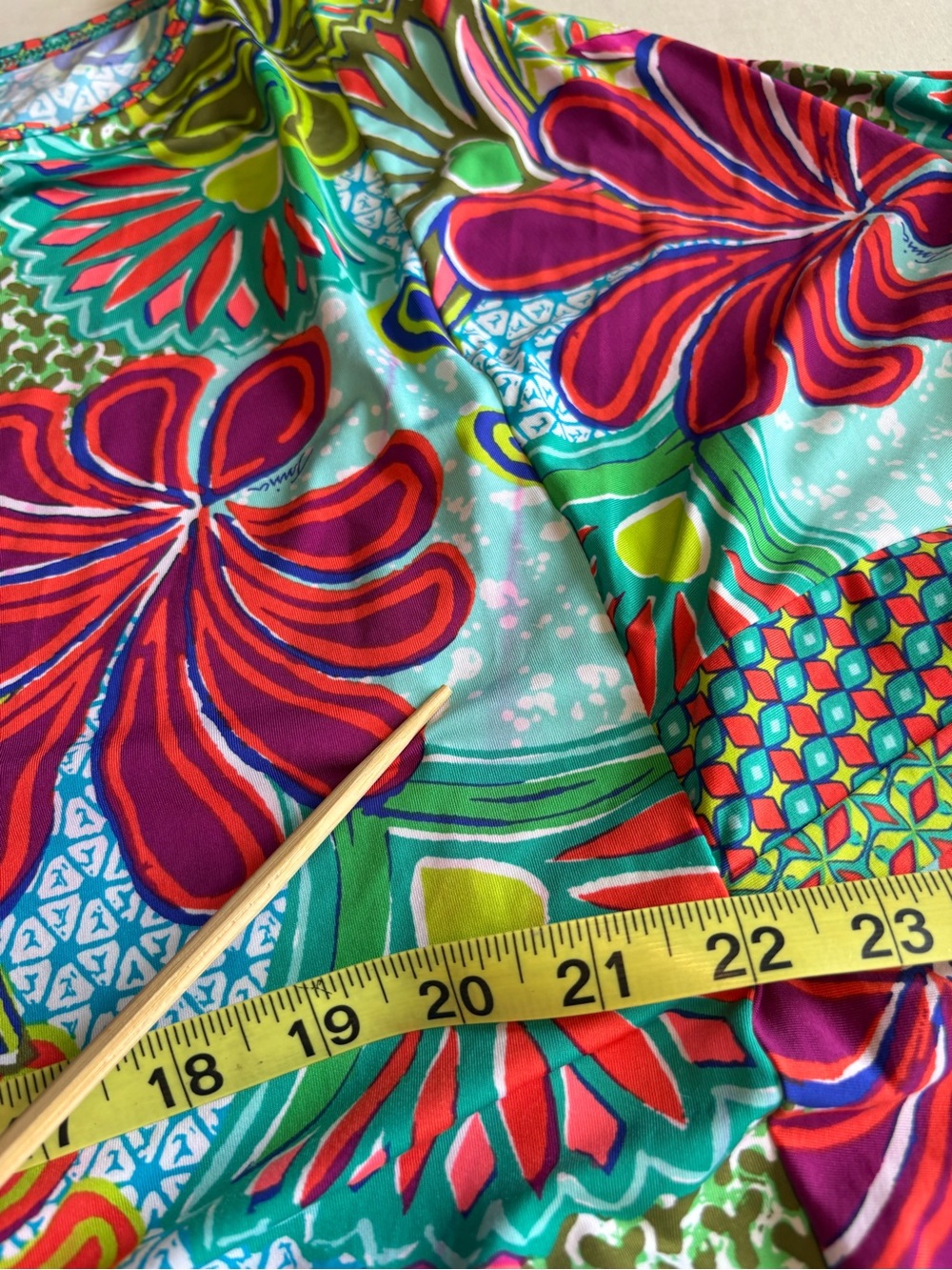 Trina Turk Small Swim Cover Up Tropical Floral Batwing Sleeve Tunic Beach - Picture 13 of 16